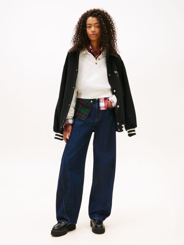 Denim Mid Rise Twisted Tapered Barrel Leg Jeans  Women