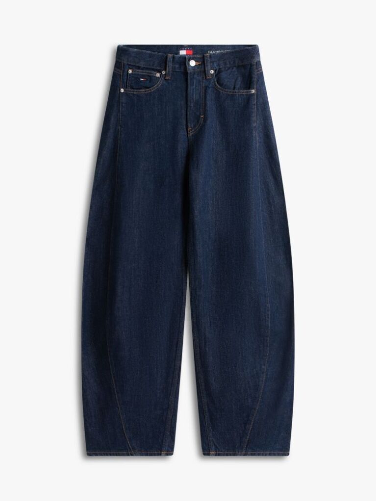 Denim Mid Rise Twisted Tapered Barrel Leg Jeans  Women