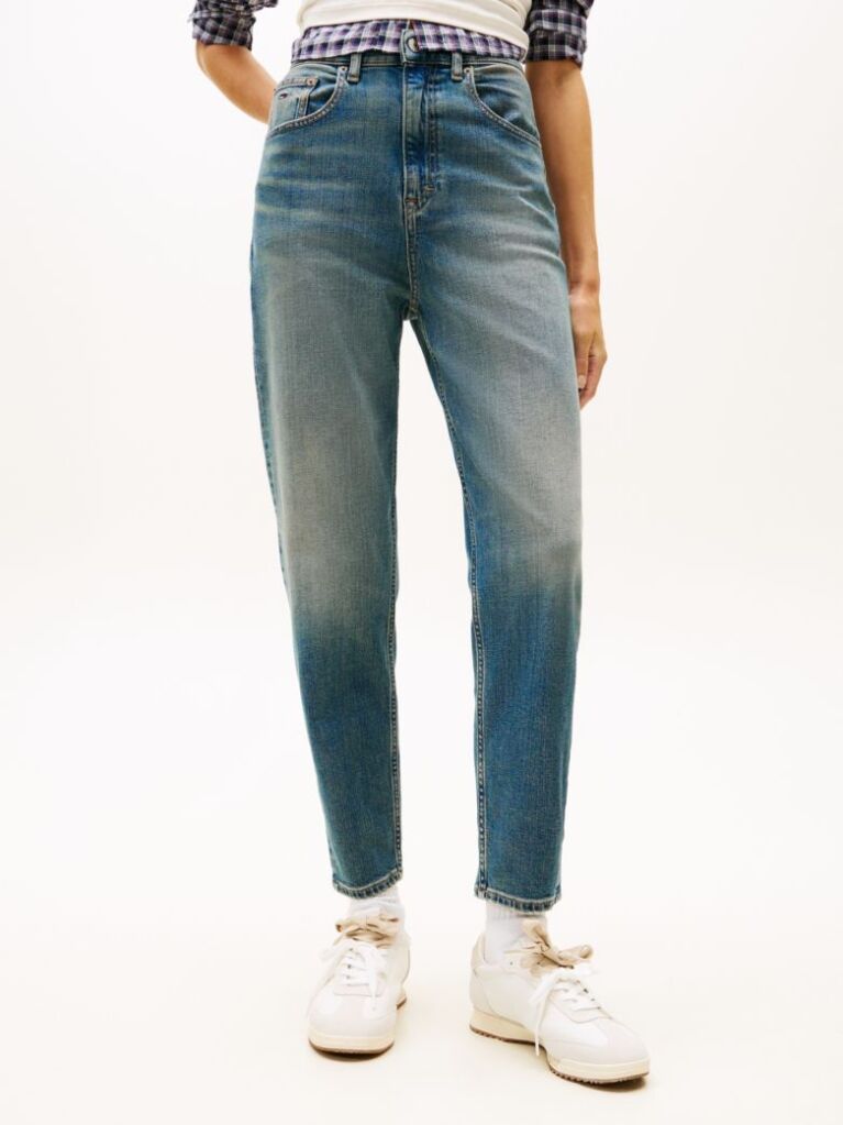 Denim Extra Ψηλόμεσο Mom Τζιν Με Tapered Γραμμή  Γυναίκες