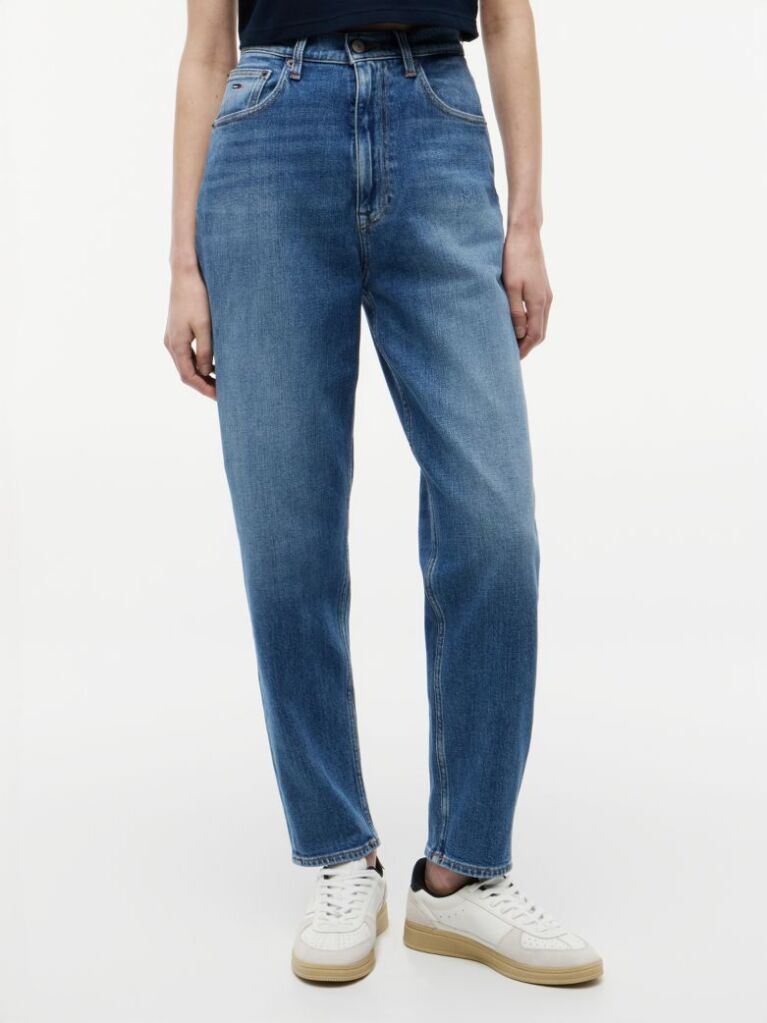 Denim Ultra High Rise Tapered Mom Jeans  Women