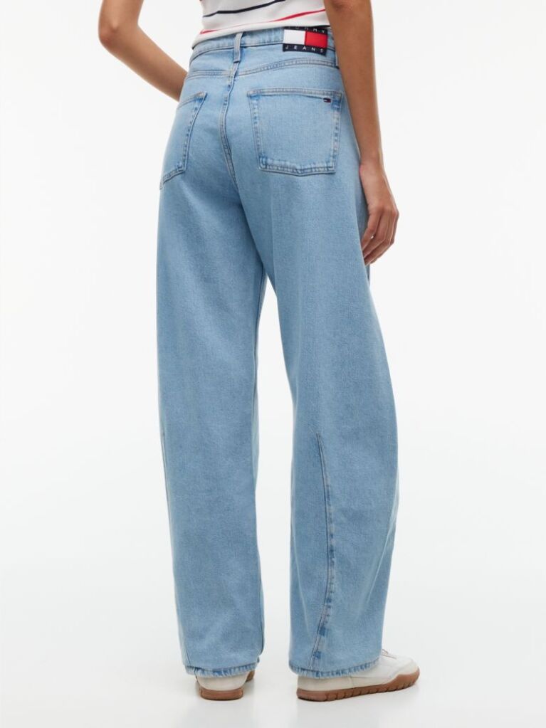 Denim Twisted Seam Mid Rise Barrel Jeans  Women