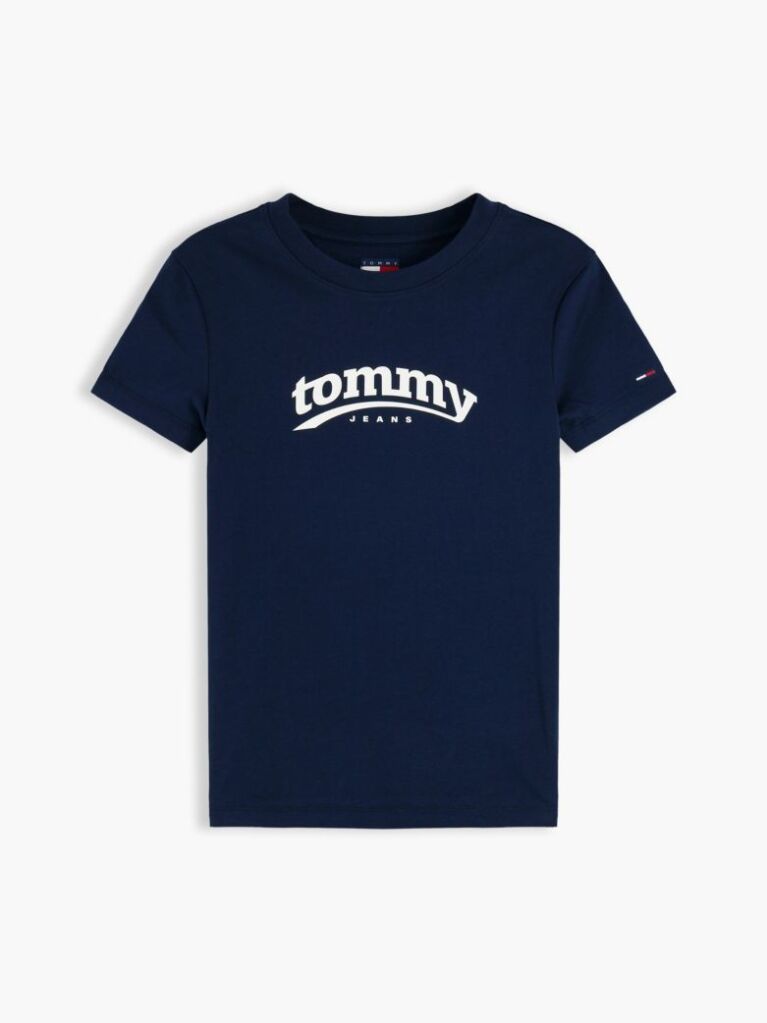Μπλε T-Shirt Σε Στενή Γραμμή Με Λογότυπο  Γυναίκες