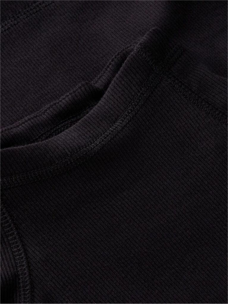 Μαύρο Μακρυμάνικο T-Shirt Με Λογότυπο Σε Στενή Γραμμή  Γυναίκες