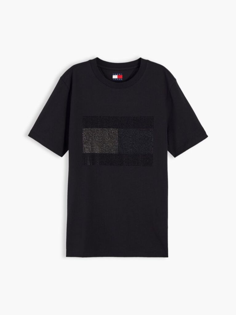 Μαύρο T-Shirt Από Jersey Σε Άνετη Γραμμή Με Λογότυπο  Γυναίκες