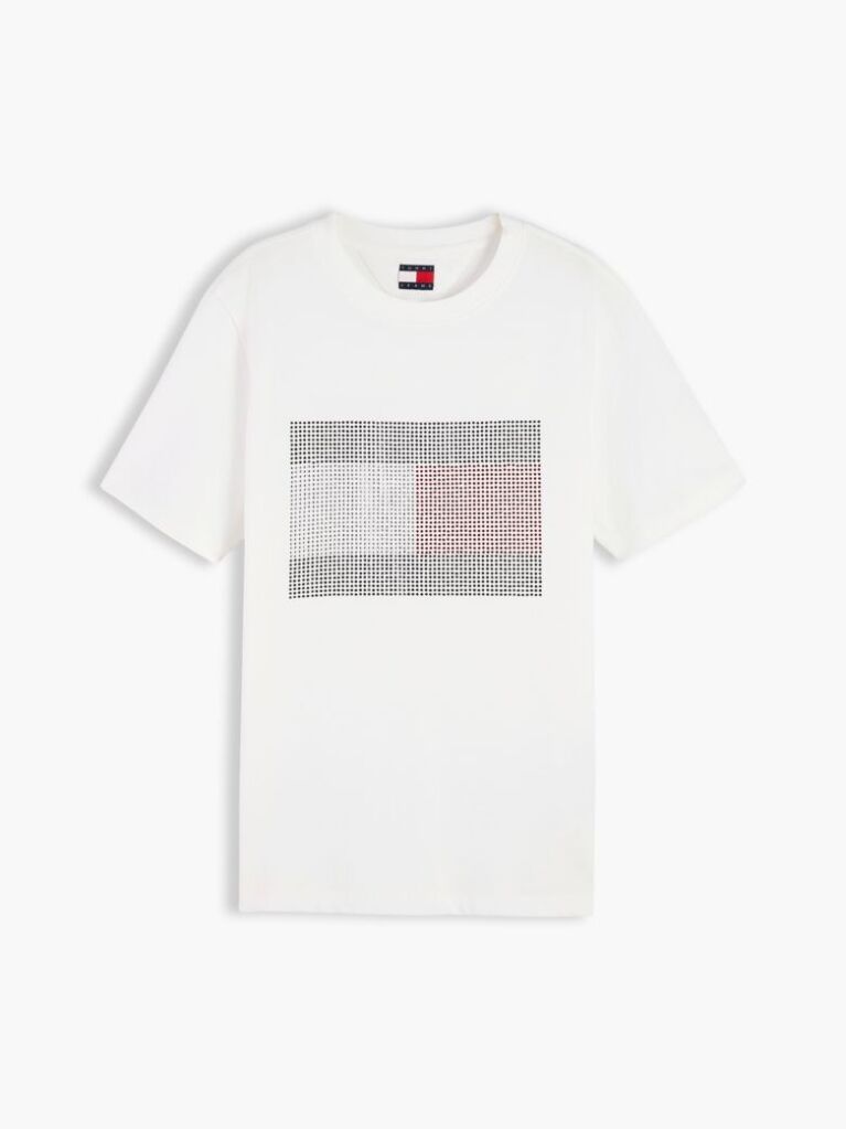 Άσπρο T-Shirt Από Jersey Σε Άνετη Γραμμή Με Λογότυπο  Γυναίκες