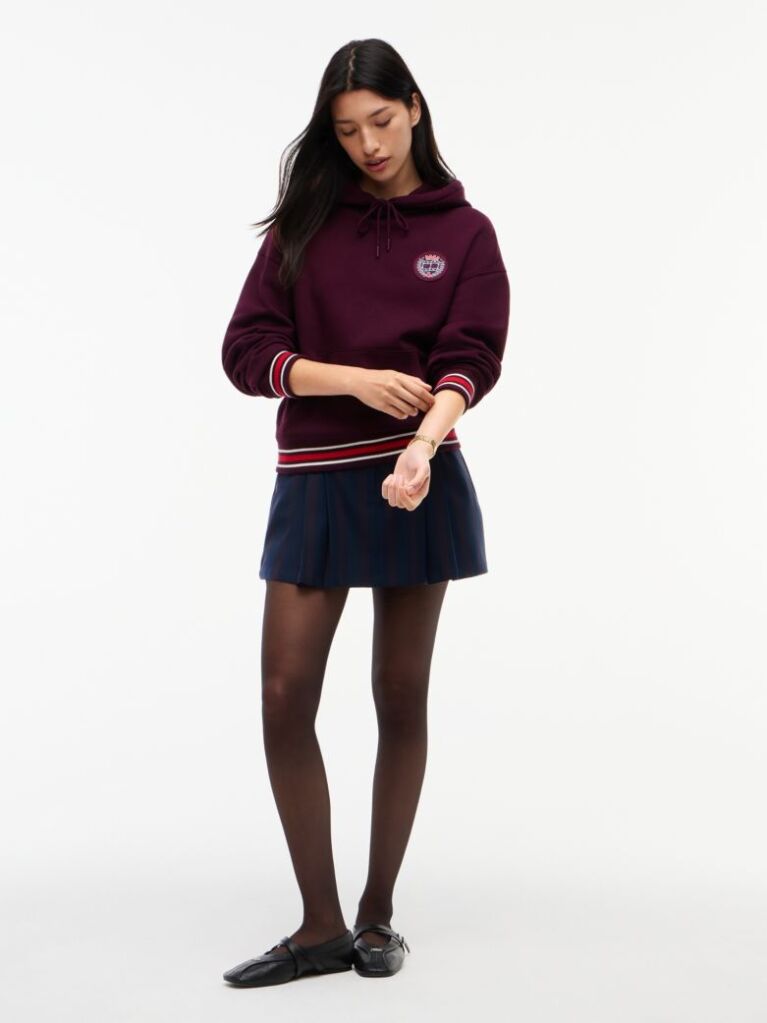 Μωβ Boxy Hoody Με Σημαία  Γυναίκες