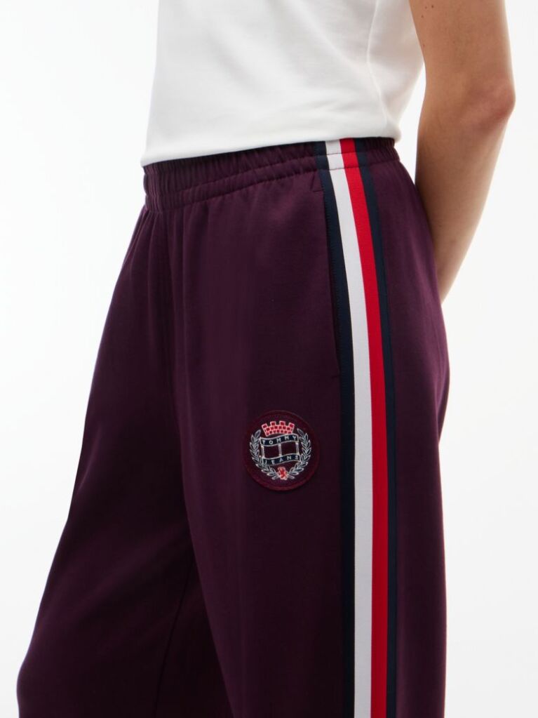 Purple Global Stripe Crest Joggers  Women