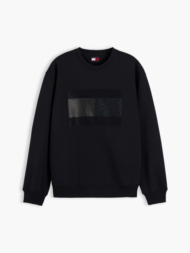 Μαύρο Festive Φούτερ Fleece Με Στρας  Γυναίκες