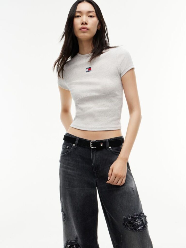 Denim Daisy Distressed Low Rise Loose Jeans  Women