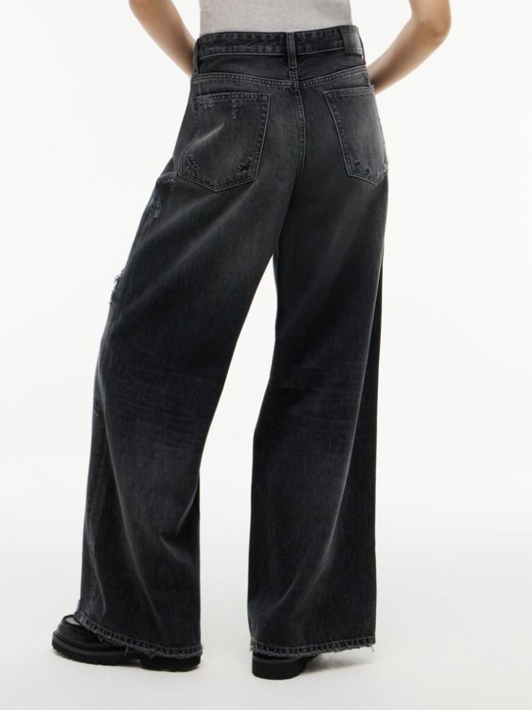Denim Daisy Distressed Low Rise Loose Jeans  Women