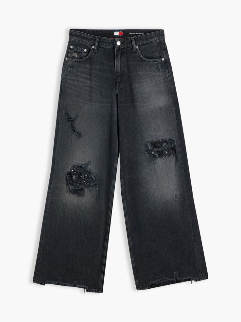 Denim Daisy Distressed Low Rise Loose Jeans  Women
