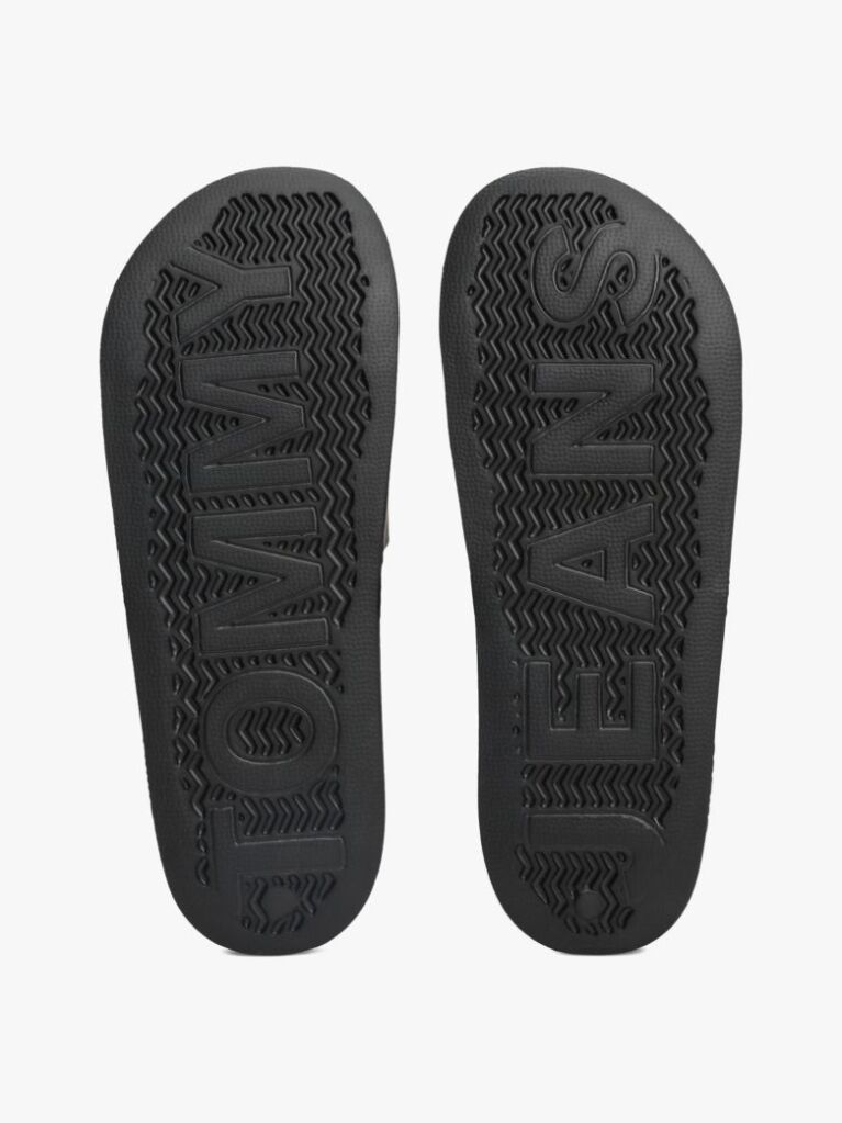 Black Essential Flag Badge Pool Slides  Men