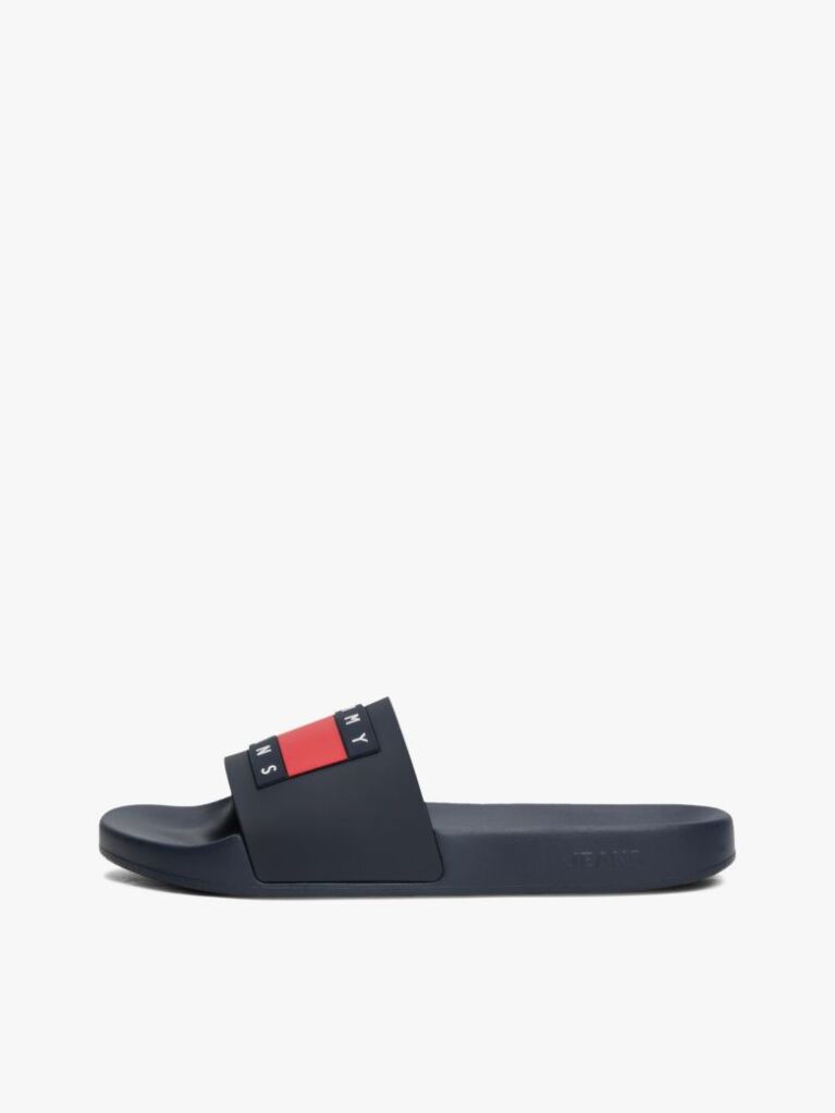 Blue Essential Flag Badge Pool Slides  Men