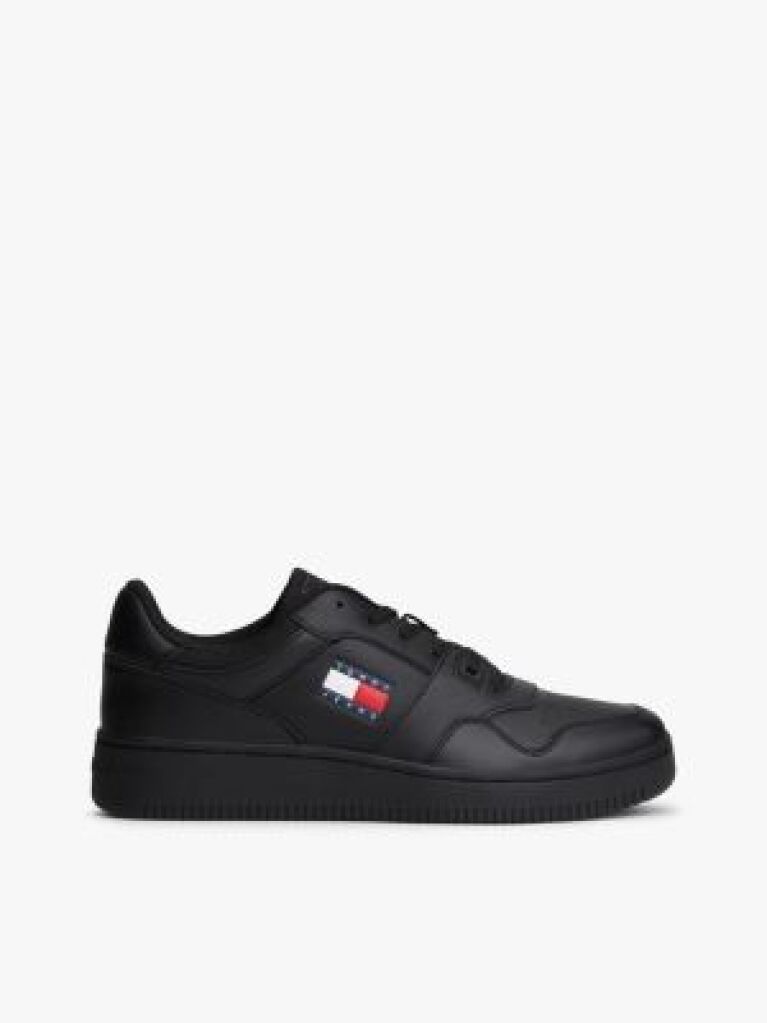 Μαύρο Essential Ρετρό Δερμάτινα Sneakers Basketball  Άνδρες