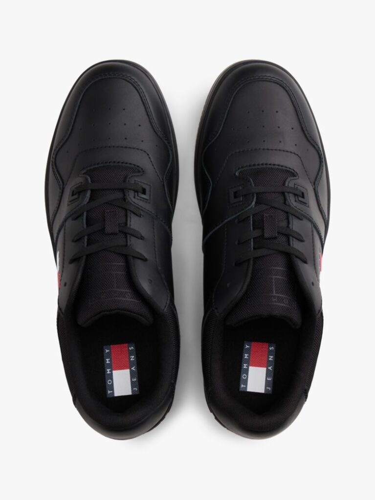 Μαύρο Essential Ρετρό Δερμάτινα Sneakers Basketball  Άνδρες