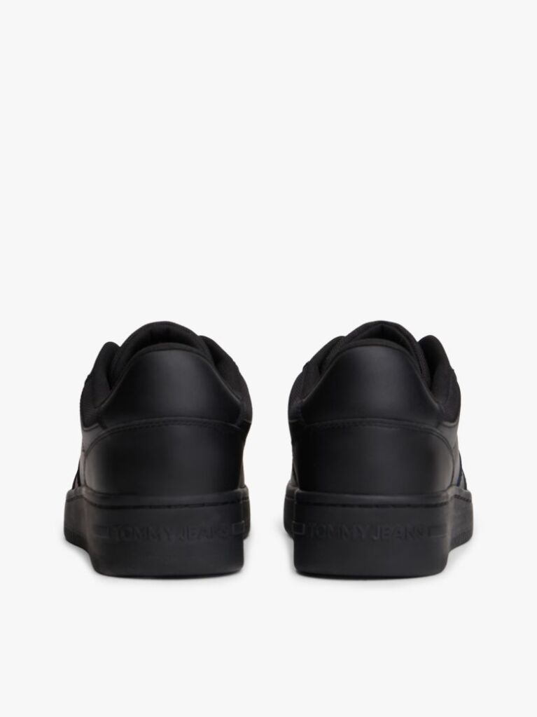 Μαύρο Essential Ρετρό Δερμάτινα Sneakers Basketball  Άνδρες