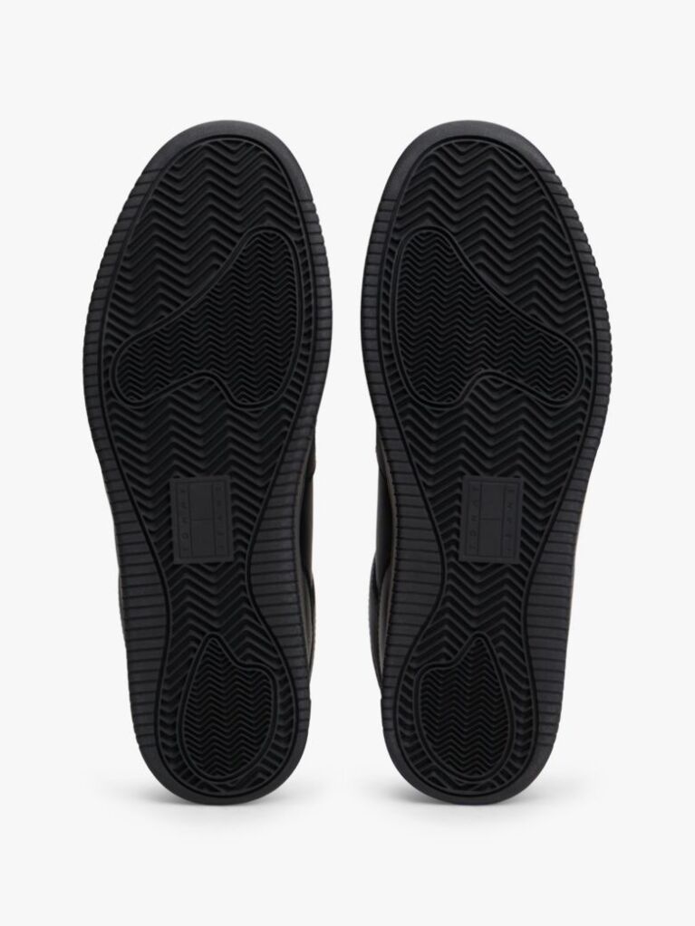 Μαύρο Essential Ρετρό Δερμάτινα Sneakers Basketball  Άνδρες