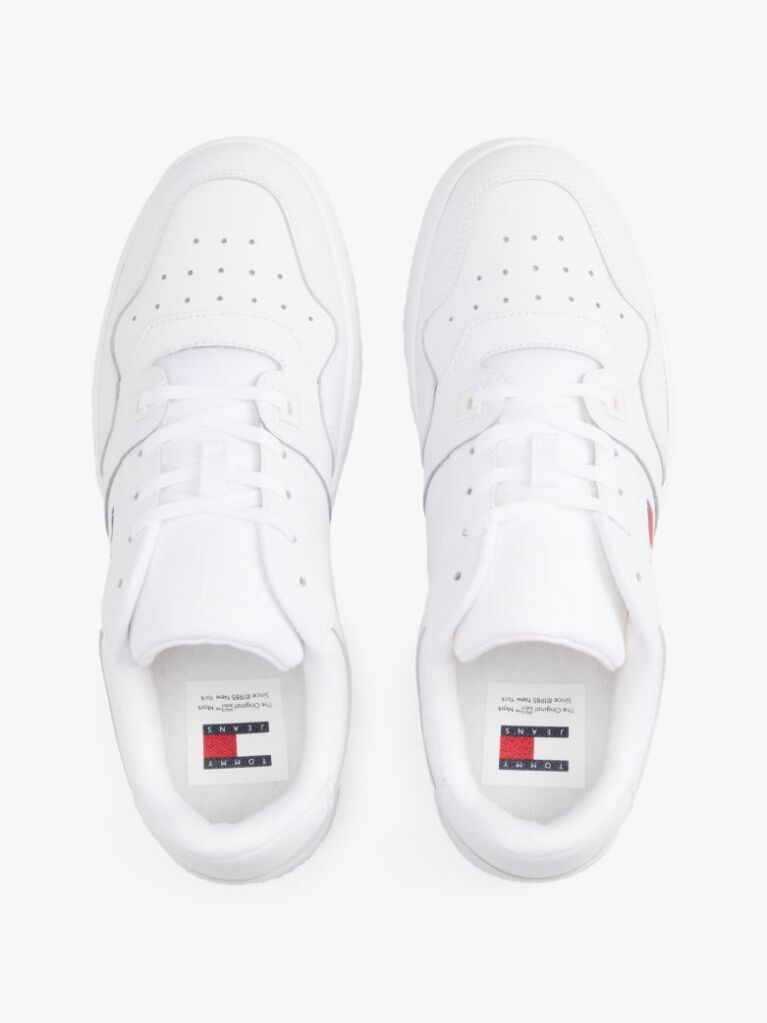 Άσπρο Essential Ρετρό Δερμάτινα Sneakers Basketball  Άνδρες