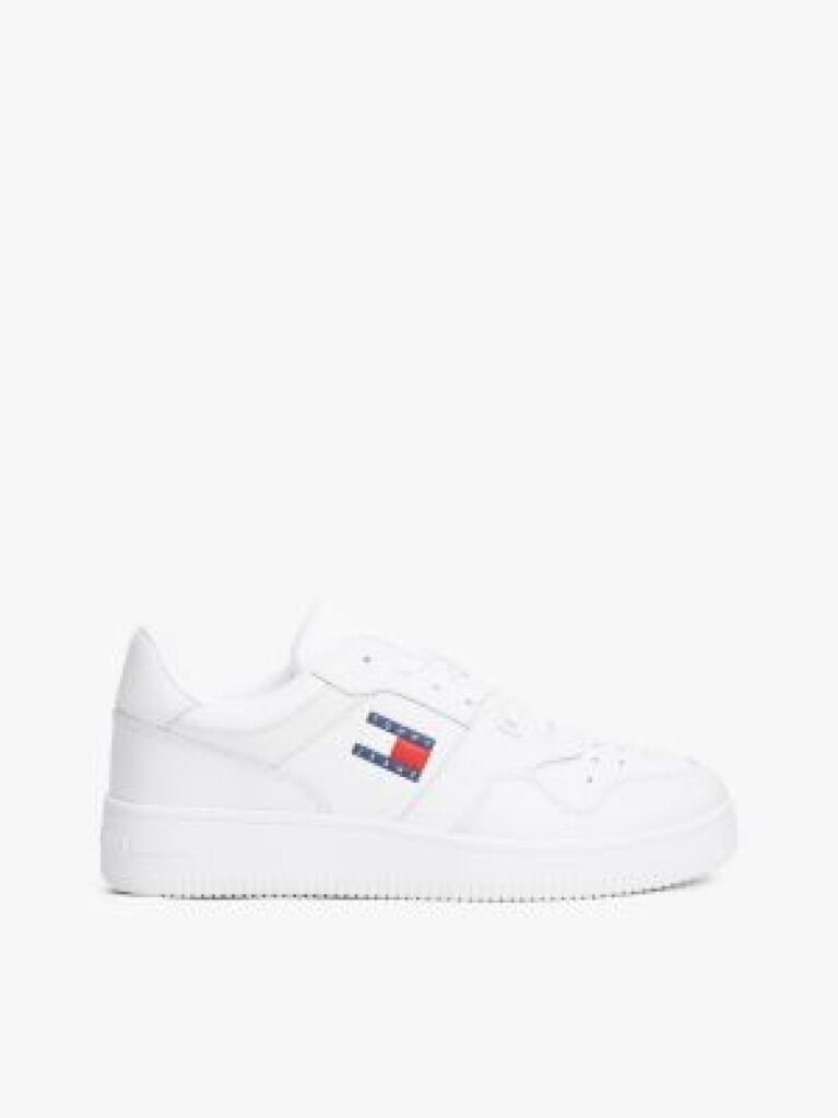 Άσπρο Essential Ρετρό Δερμάτινα Sneakers Basketball  Άνδρες