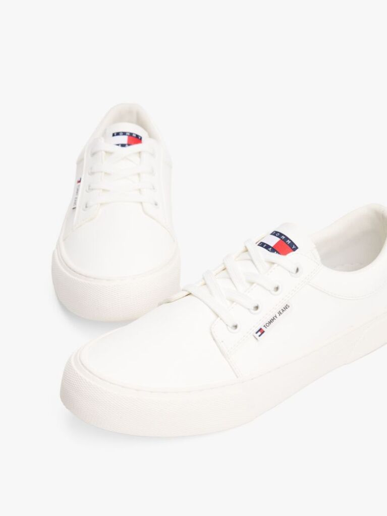 Άσπρο Essential Sneakers Με Σόλα Flatform  Άνδρες