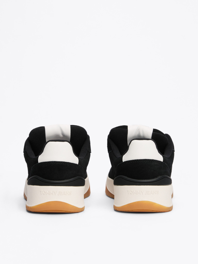 Black Suede Textured Midsole Trainers  Men