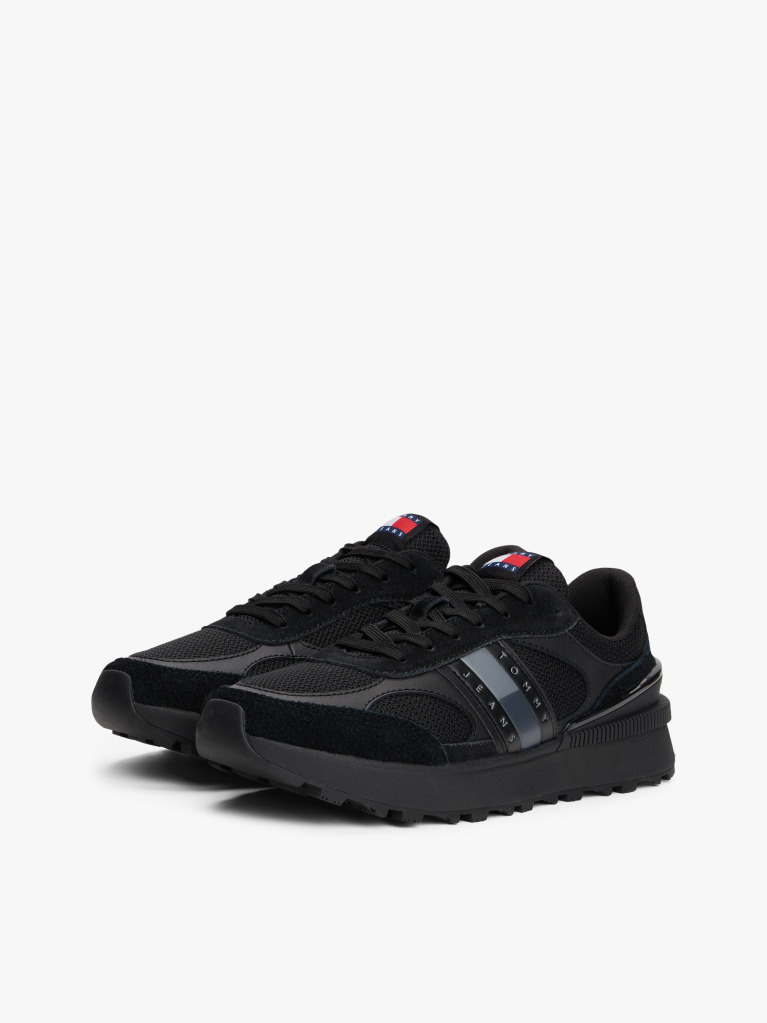 Black Technical Runner Essential Sneakers  Men