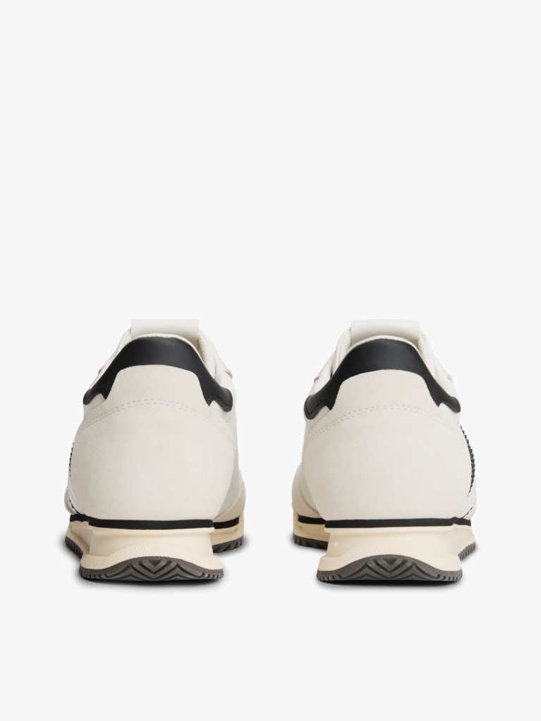 Beige Retro Serrated Trainers With Leather  Men