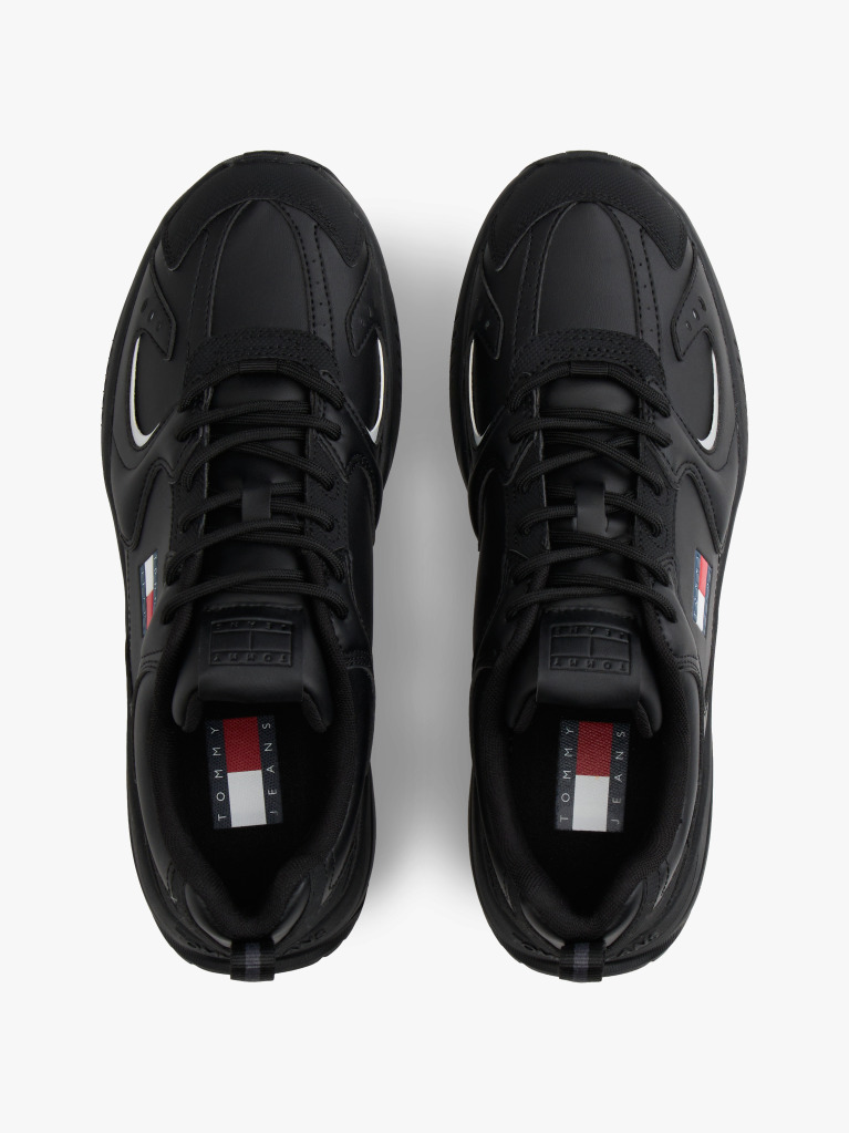 Μαύρο Cleat Sneakers Με Μίξη Υφών  Άνδρες