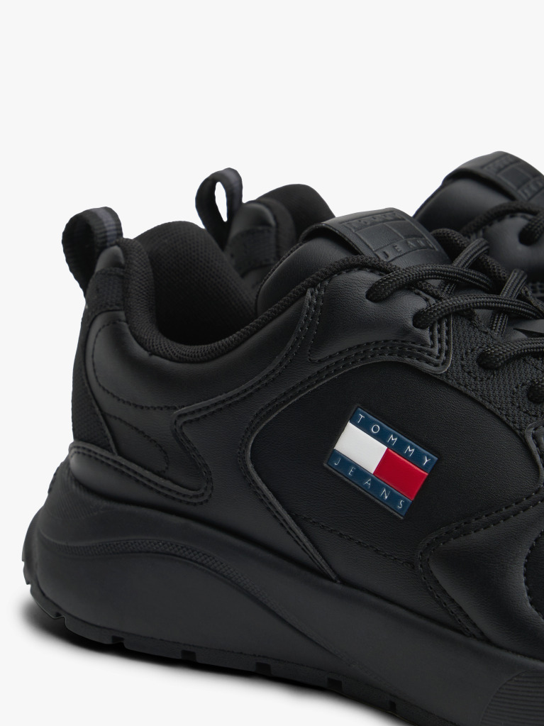 Μαύρο Cleat Sneakers Με Μίξη Υφών  Άνδρες