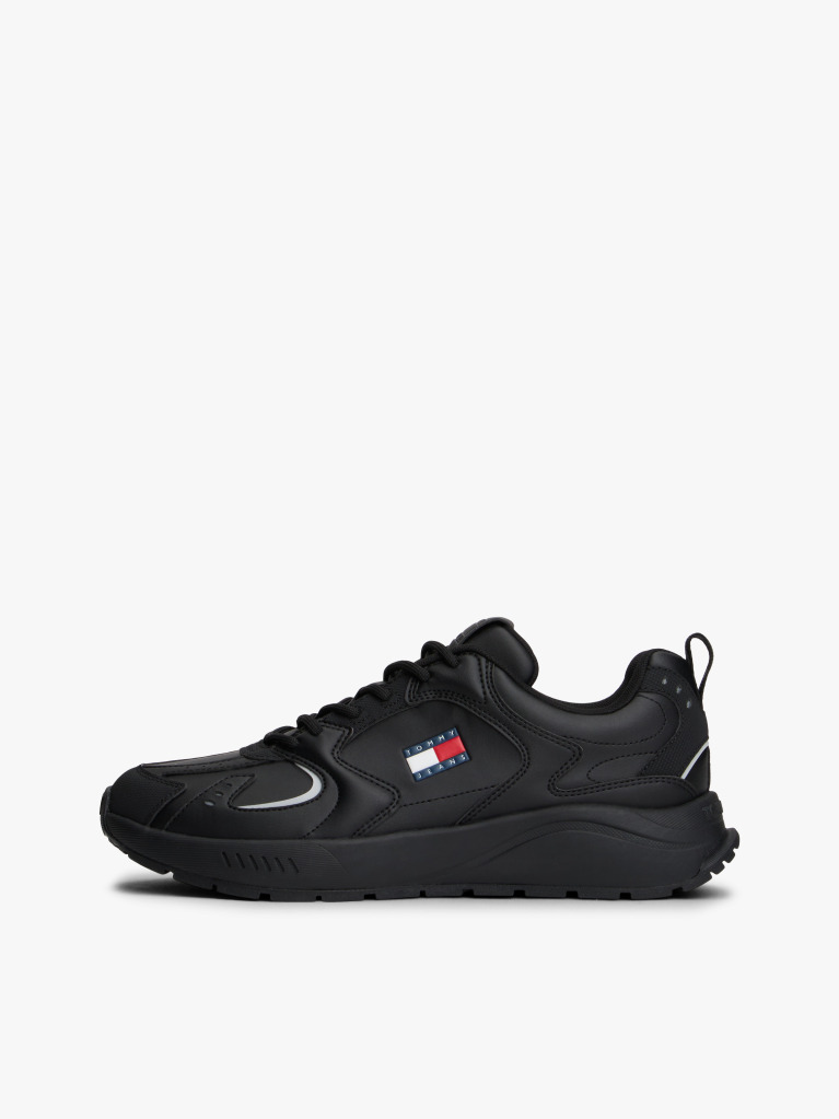 Μαύρο Cleat Sneakers Με Μίξη Υφών  Άνδρες