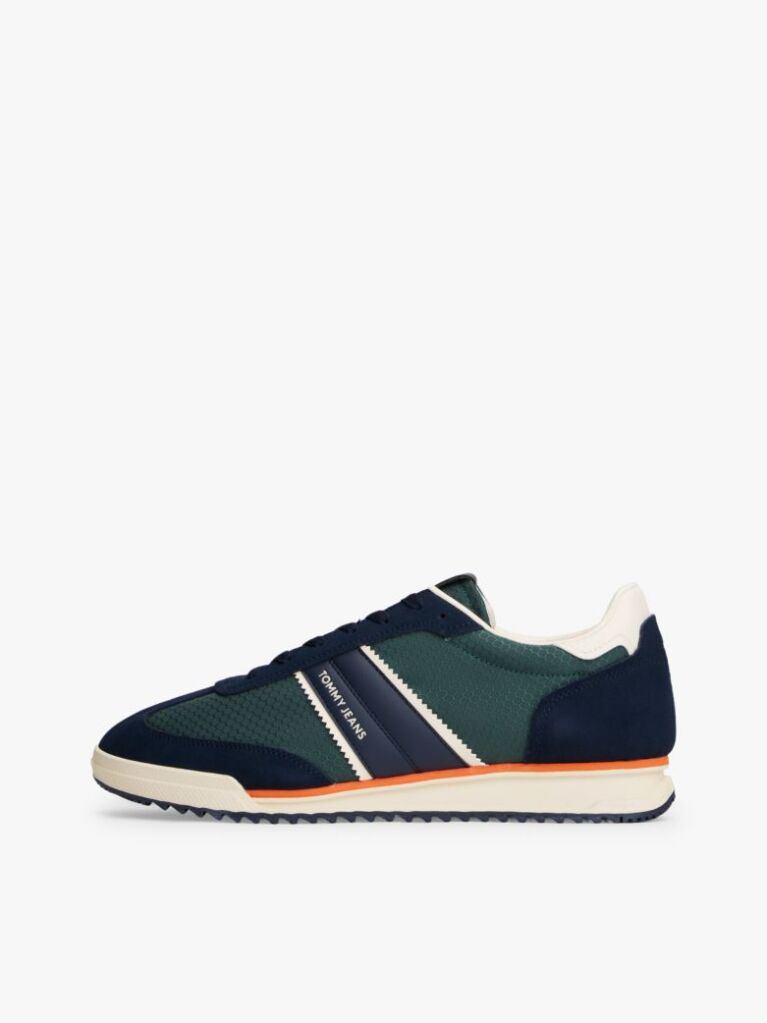 Μπλε Ρετρό Sneakers Με Μίξη Υφών  Άνδρες