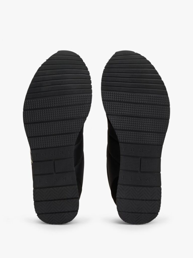 Μαύρο Sneakers Με Μίξη Υφών Και Πίσω Αντίθεση  Άνδρες