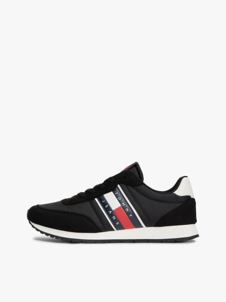 Μαύρο Sneakers Με Μίξη Υφών Και Πίσω Αντίθεση  Άνδρες
