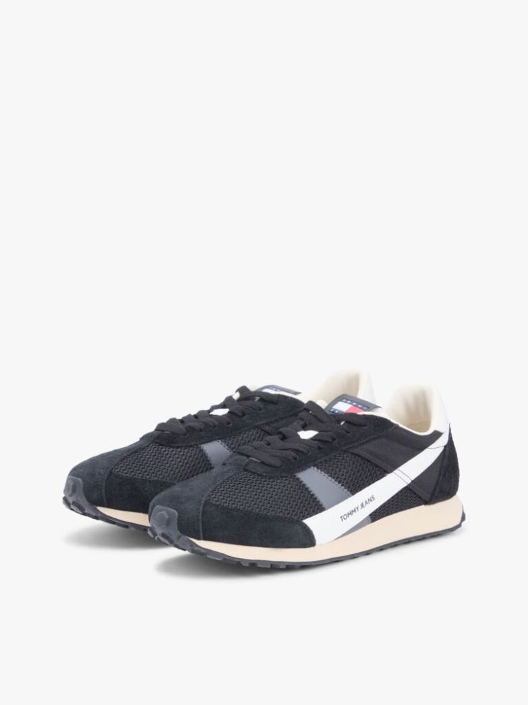 Black Retro Suede Archive Runner Trainers  Men