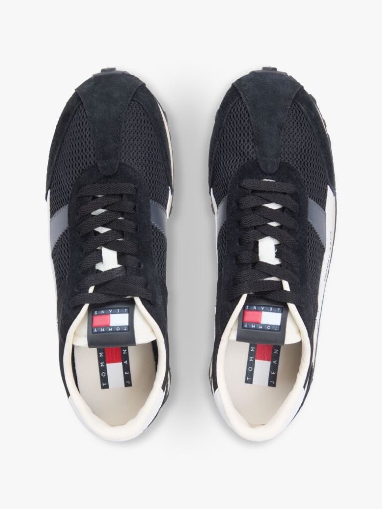 Black Retro Suede Archive Runner Trainers  Men