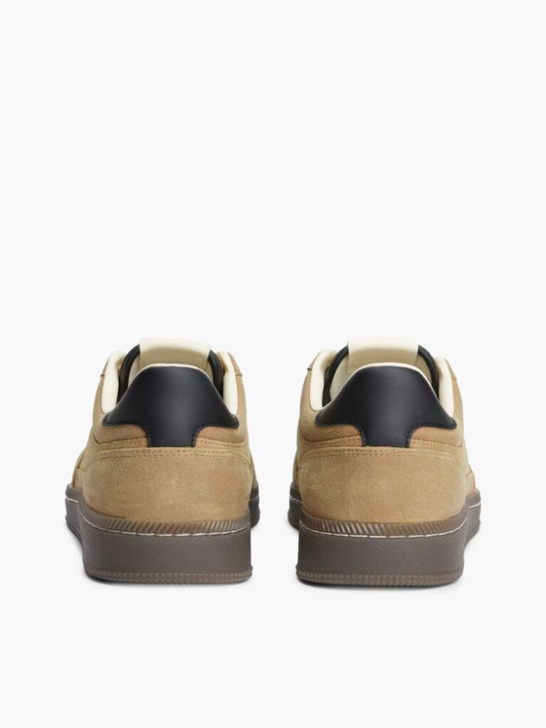 Beige The Greenwich Logo Suede Court Sneakers  Men