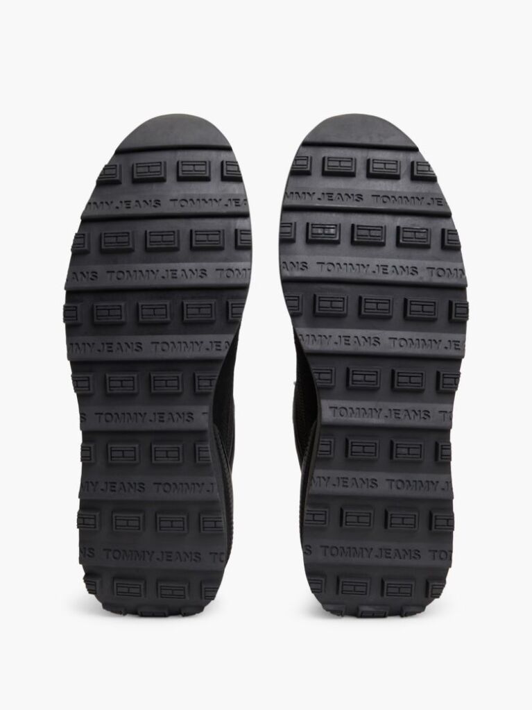 Μαύρο Colour-Blocked Sneakers Με Μίξη Υφών  Άνδρες