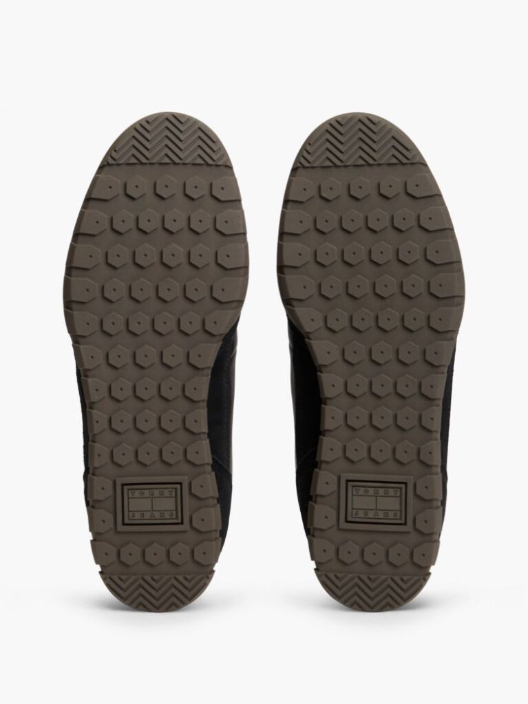 Μαύρο Δερμάτινα Sneakers Με Χαμηλό Κόψιμο  Άνδρες