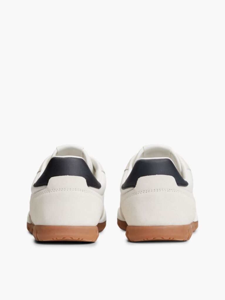 Άσπρο Δερμάτινα Sneakers Με Χαμηλό Κόψιμο  Άνδρες