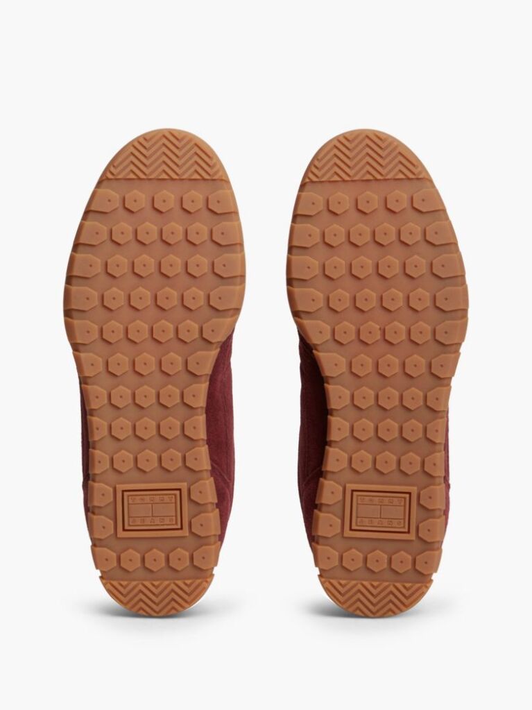 Κόκκινο Σουέτ Sneakers Με Χαμηλό Κόψιμο Και Λογότυπο  Άνδρες