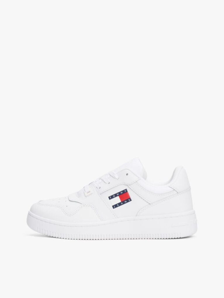 Άσπρο Essential Ρετρό Δερμάτινα Sneakers Basketball  Γυναίκες