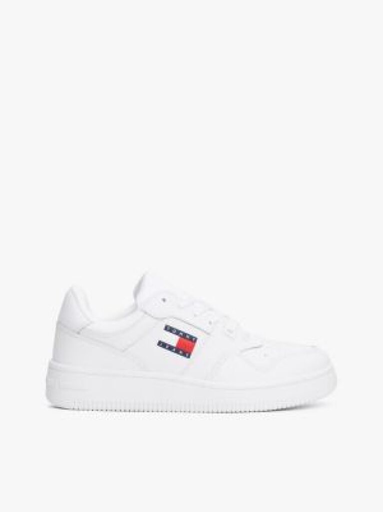 Άσπρο Essential Ρετρό Δερμάτινα Sneakers Basketball  Γυναίκες