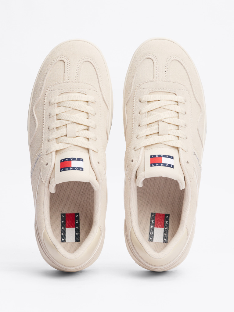 Beige The Greenwich Suede Flatform Trainers  Women