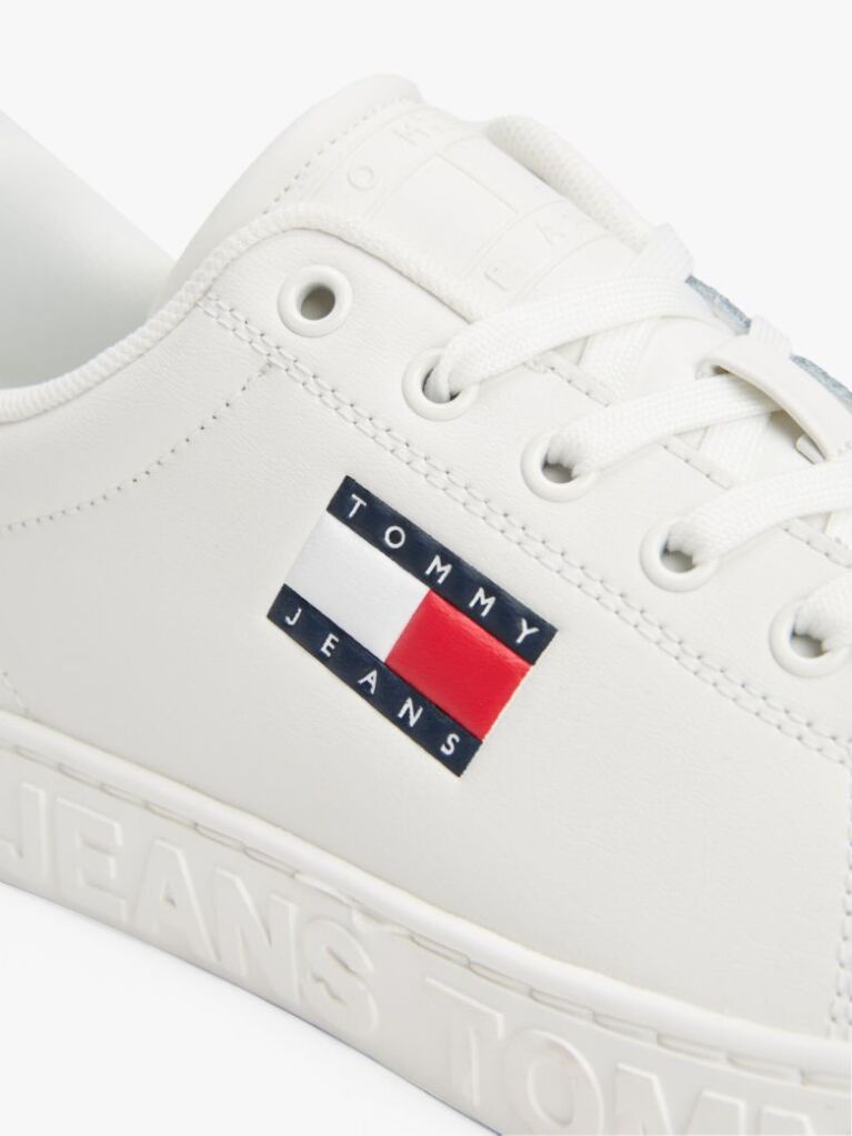 Yellow Logo Embossed Contrast Trainers  Women