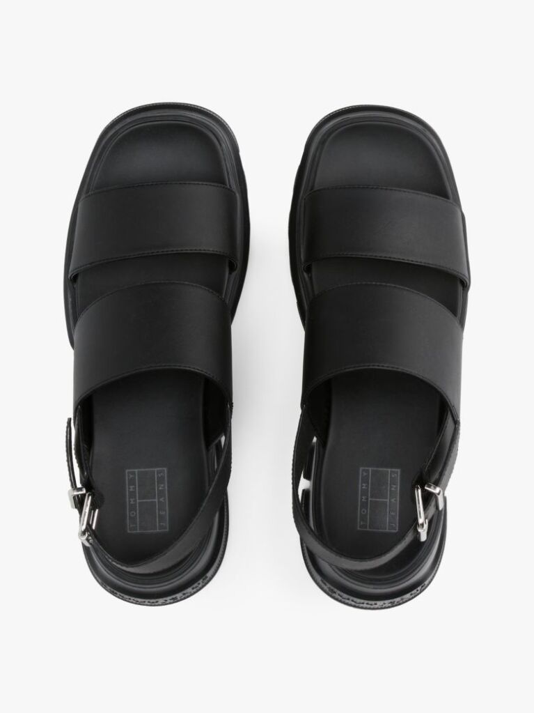 Black Chunky Cleat Sandals  Women