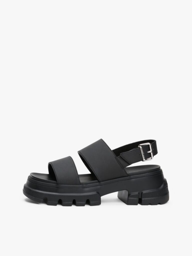 Black Chunky Cleat Sandals  Women