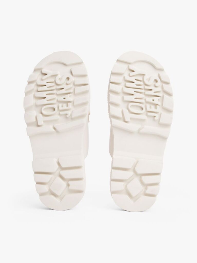 White Leather Double Strap Cleat Sandals  Women