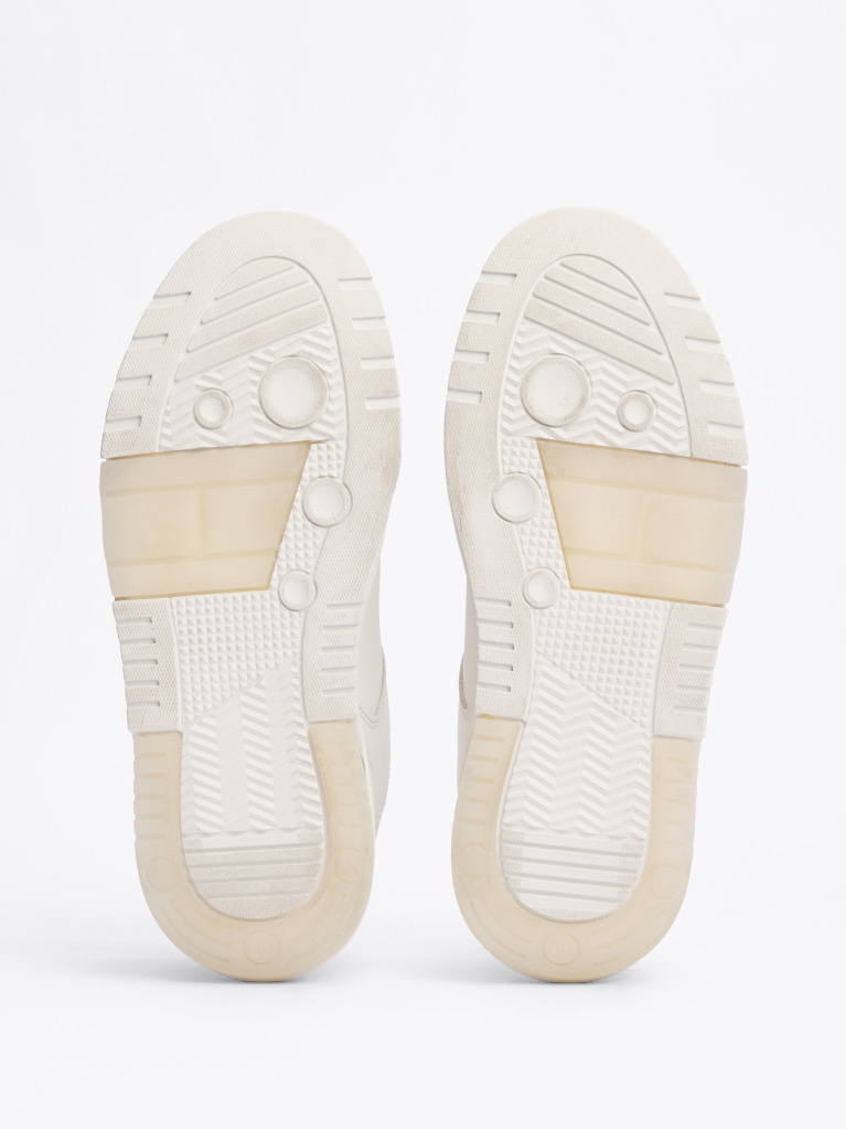 Beige The Brooklyn Leather Trainers  Women