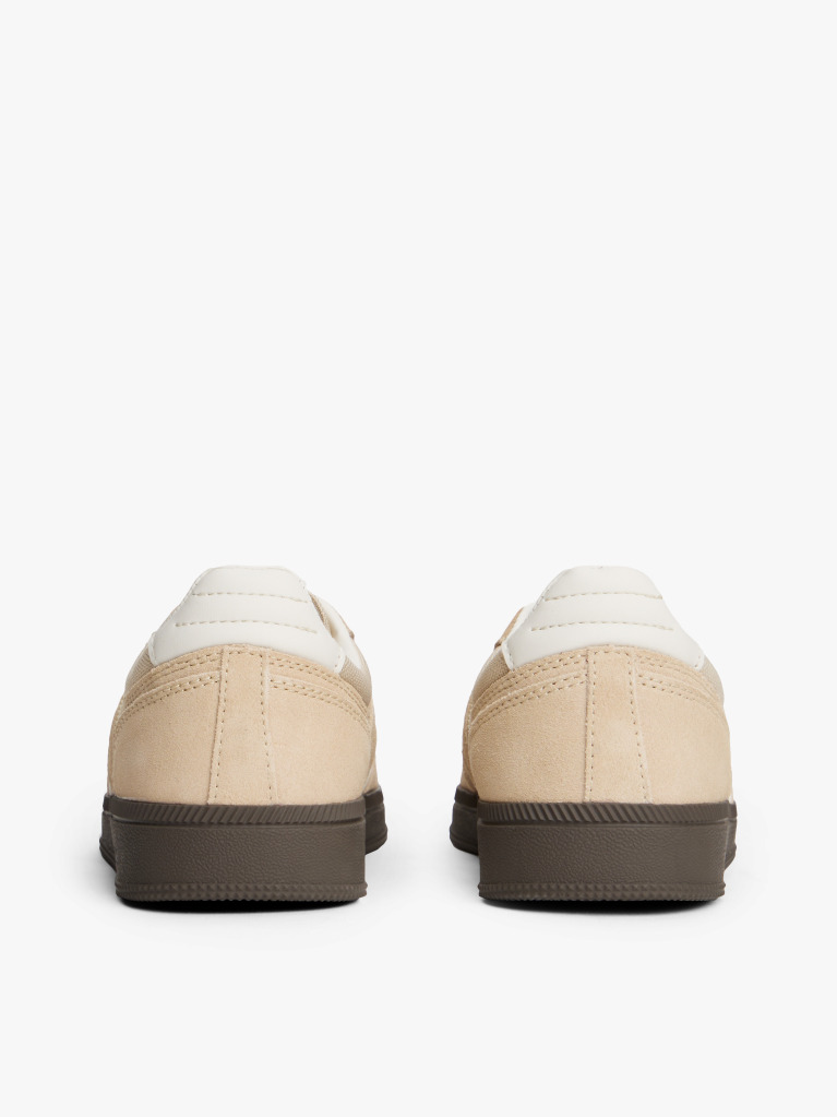 Beige The Greenwich Suede Mixed Texture Trainers  Women