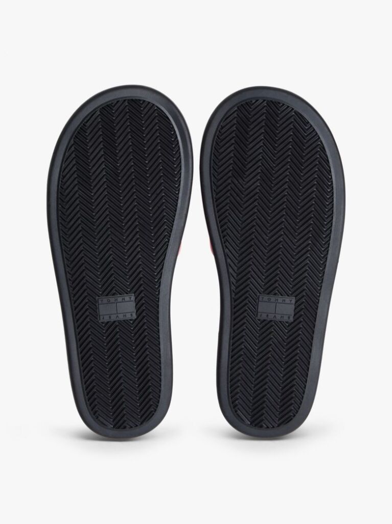 Pink Leather Padded Strap Slides  Women